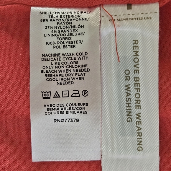 Ann Taylor Midi Flare Dress Salmon Knit Short Sleeve Round Neck Sz 4 PETITE NWT - Picture 15 of 15